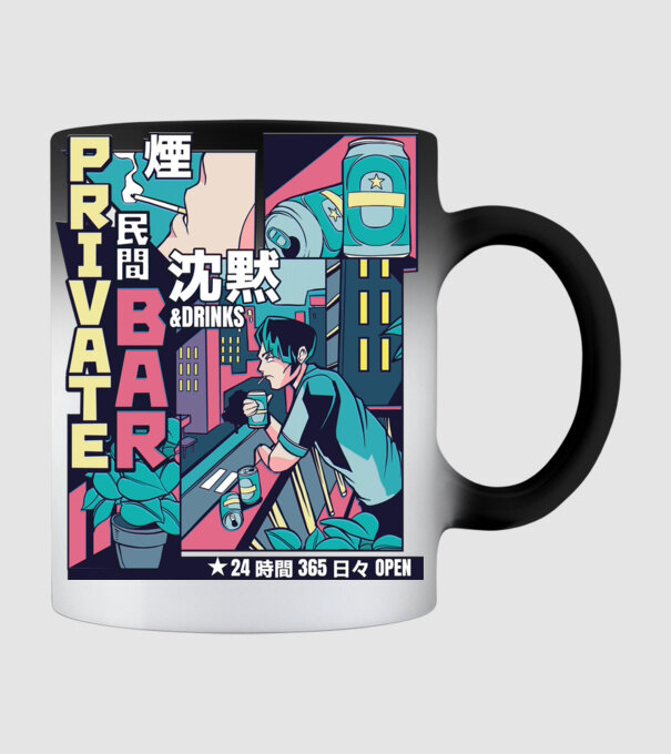 Anime Vaporwave benzi desenate model negru pe tricou