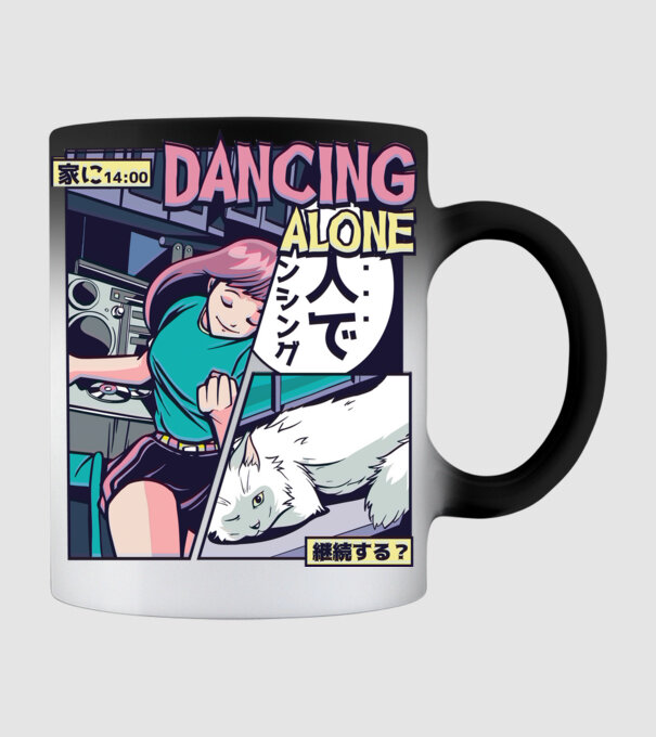 Anime Vaporwave benzi desenate model negru pe tricou
