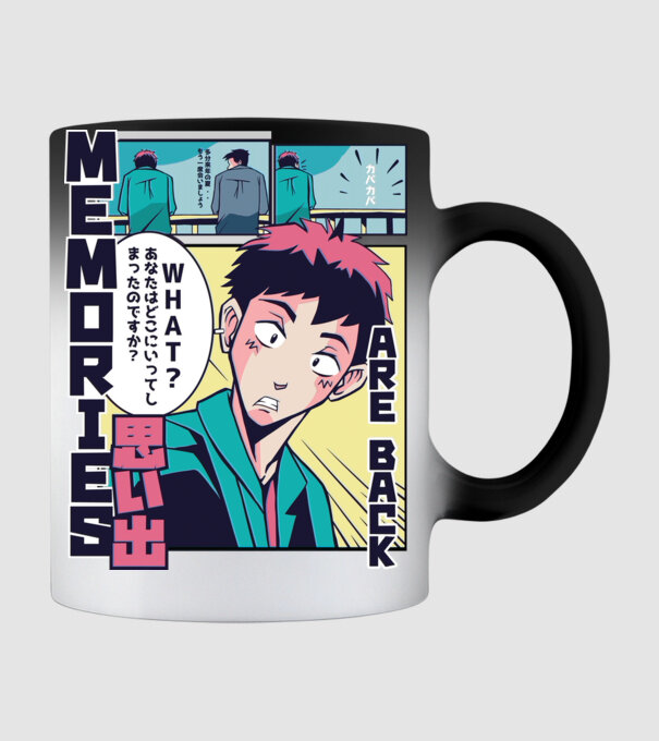 Anime Vaporwave benzi desenate model negru pe tricou