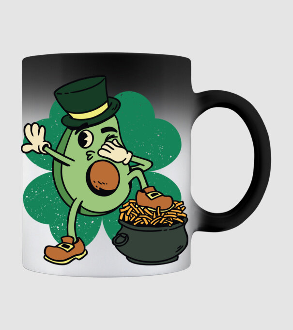 Avocado St. Patrick DAB model negru pe tricou