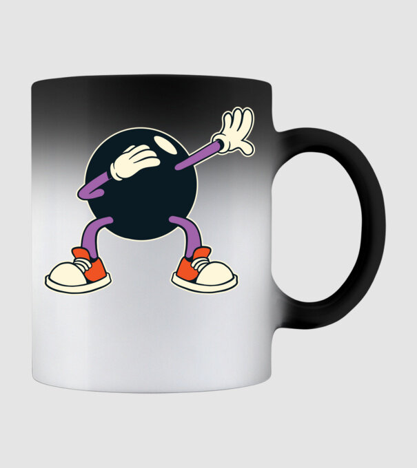 Bowling DAB model negru pe tricou
