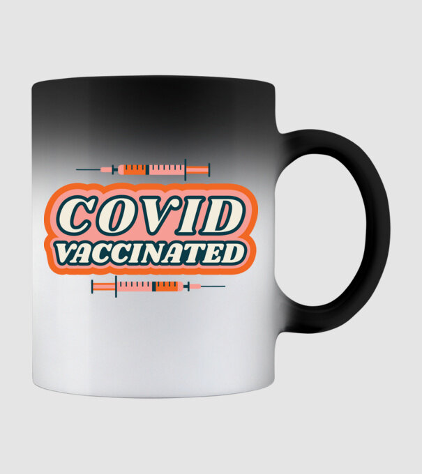 Vaccin Covid model negru pe tricou