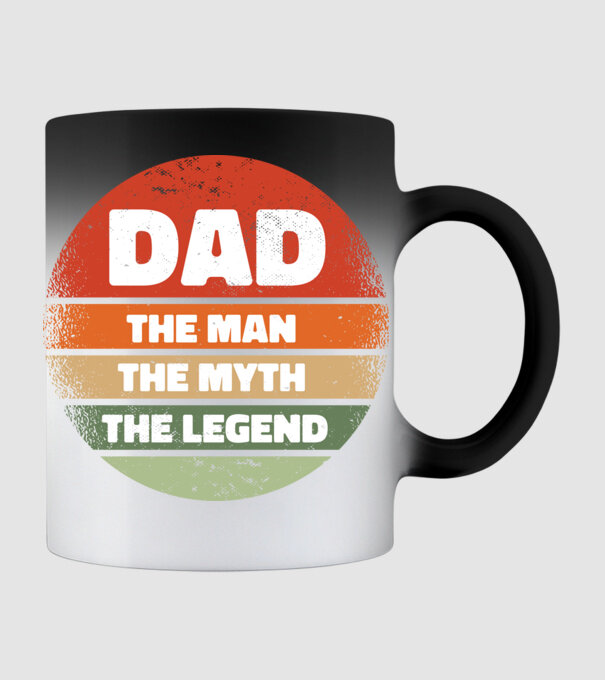 Dad The Man The Myth The Legend model negru pe tricou