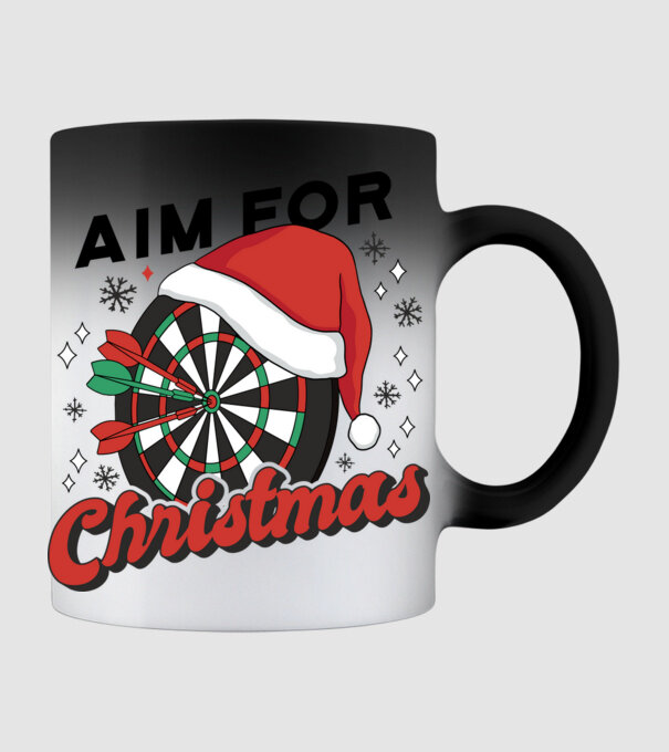 Darts Crăciun model negru pe tricou