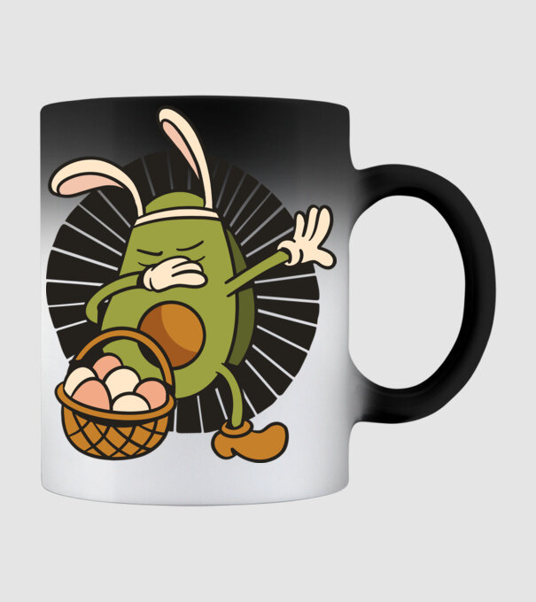 Avocado de Paște DAB model negru pe tricou