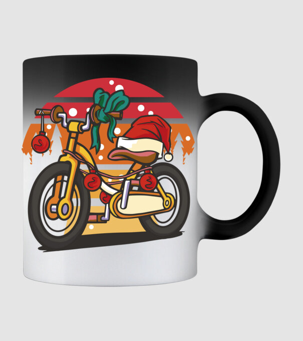 Bicicletă de Crăciun model negru pe tricou