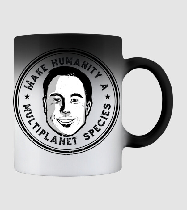 Make humanity a Multiplanet species Elon Musk model negru pe tricou