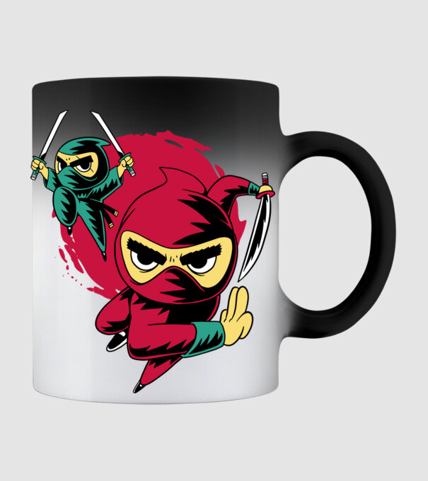 Tricou Ninja model negru pe tricou