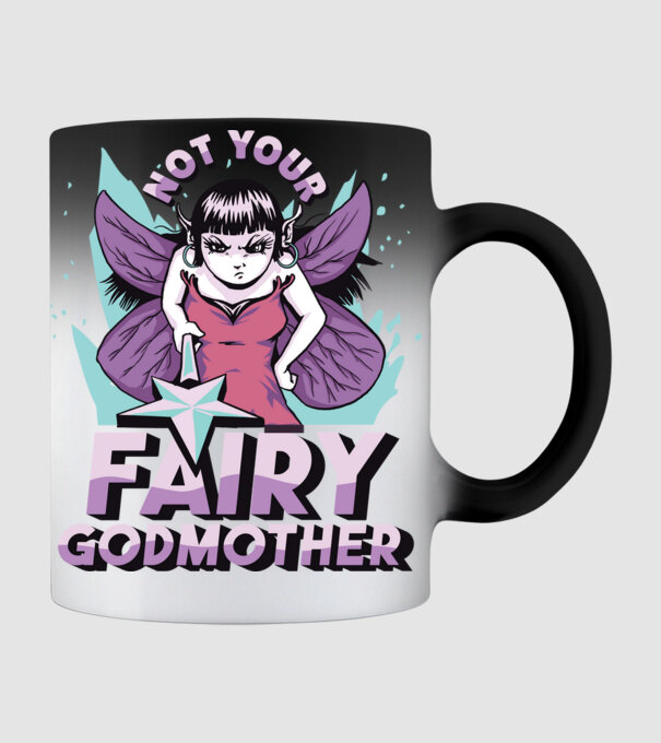 Not Your Fairy Godmother model negru pe tricou
