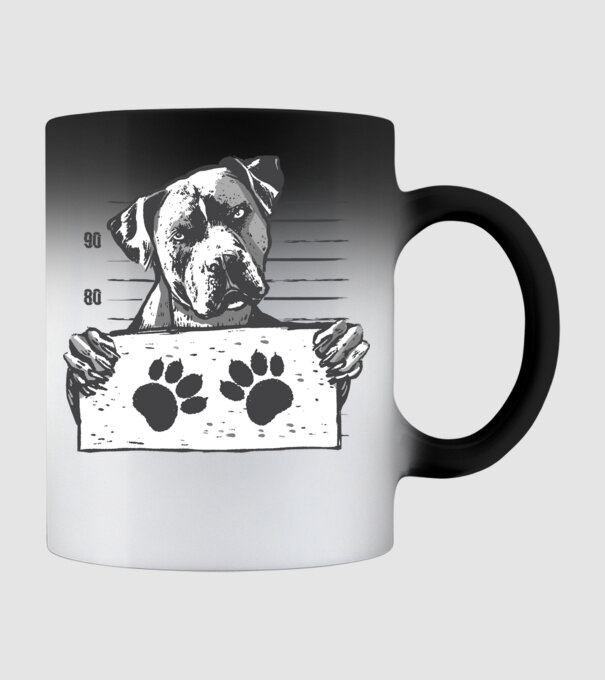 Staffordshire Terrier Închisoare model negru pe tricou