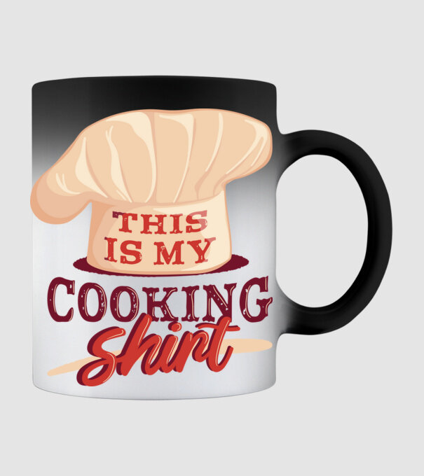 This is my Cooking Shirt model negru pe tricou