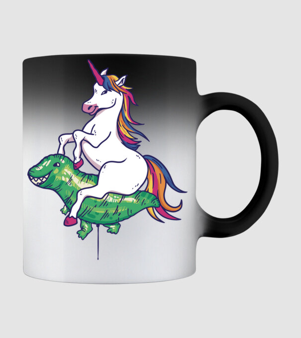 Balon cu Unicorn model negru pe tricou