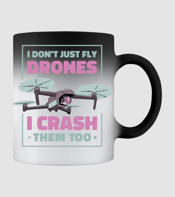 Tricou drone model negru pe tricou