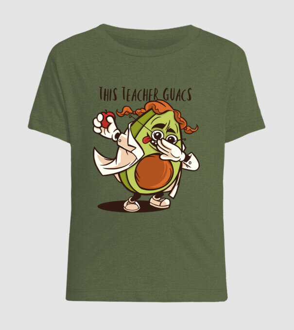 Profesor Avocado DAB model kaki pe tricou