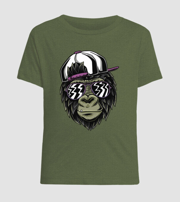 Cool Monkey model kaki pe tricou