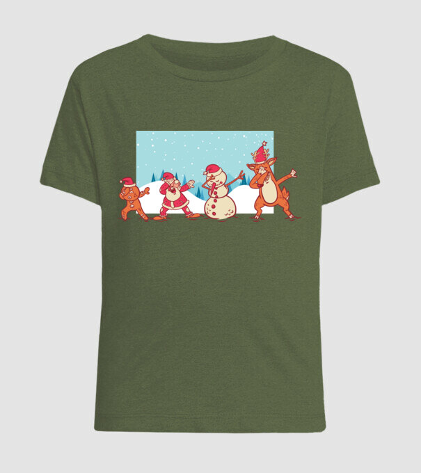 Crăciun DAB model kaki pe tricou