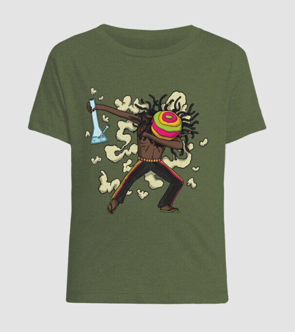 Dreadlock DAB model kaki pe tricou
