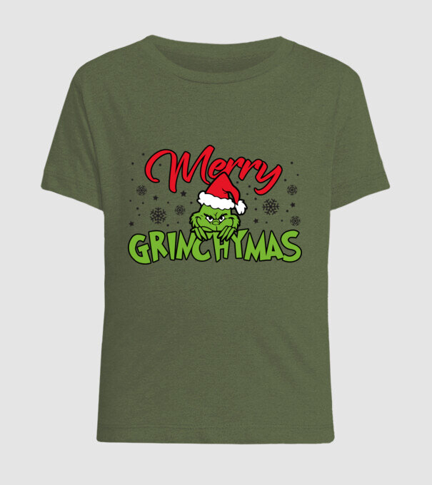 Merry Grinchymas - Grinch model kaki pe tricou