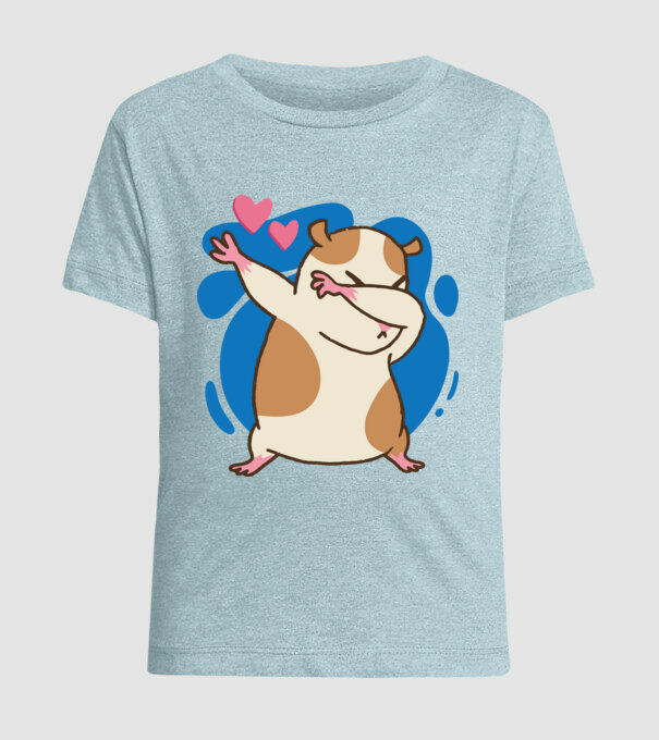 Hamster DAB model albastru deschis pe tricou