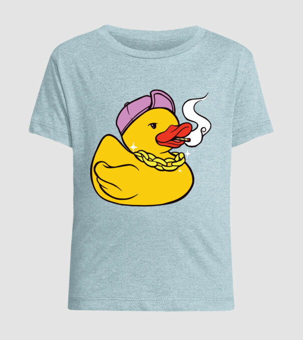 rățușcă de cauciuc Smoker model albastru deschis pe tricou