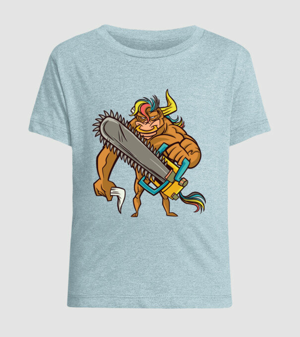 Unicorn Taur model albastru deschis pe tricou