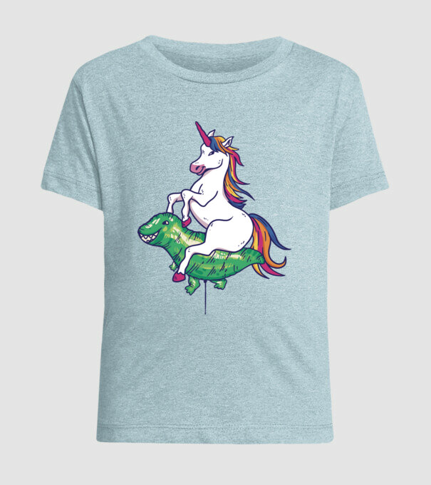 Balon cu Unicorn model albastru deschis pe tricou