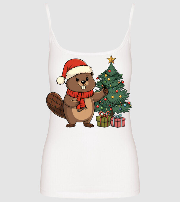 Bober Kurwa Christmas 2 model alb pe tricou