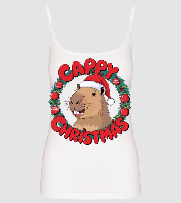 Cappy Christmas 1 model alb pe tricou