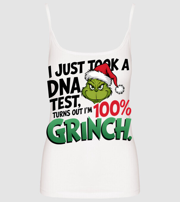 Grinch DNA test model alb pe tricou