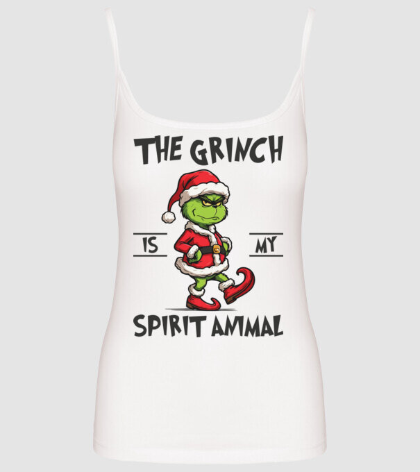 Grinch is my spirit animal model alb pe tricou