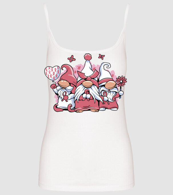 Pink christmas Gnomes model alb pe tricou