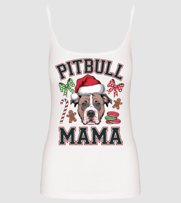 Pitbull Mama model alb pe tricou