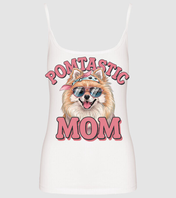 Pomtastic Mom model alb pe tricou