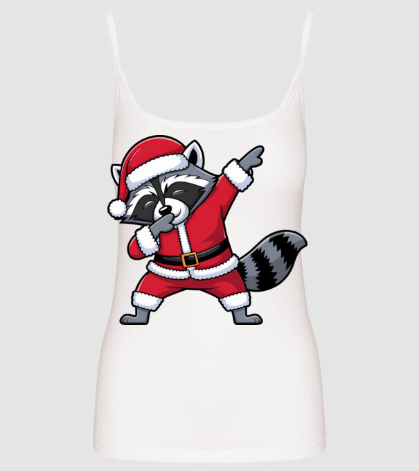 Raton Dab Xmas model alb pe tricou