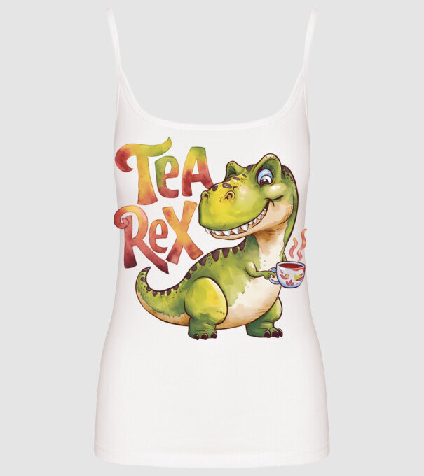 Tea Rex model alb pe tricou
