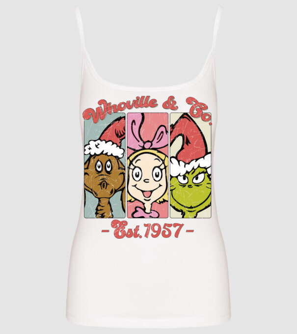 Whoville & Co. - Grinch model alb pe tricou