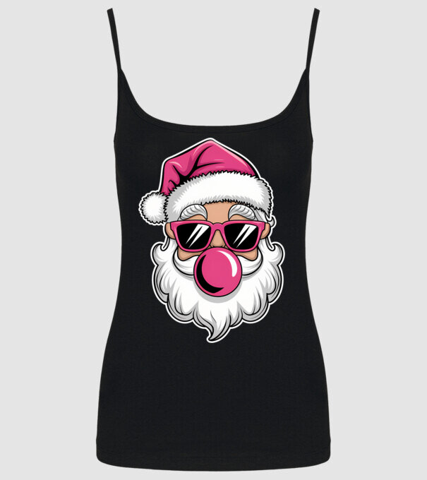 Bubble gum Santa 2 model negru pe tricou
