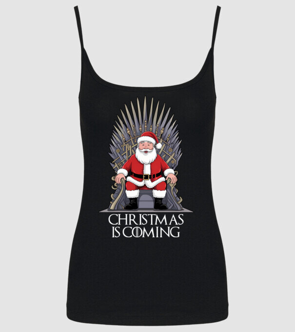 Christmas is Coming Negru model negru pe tricou