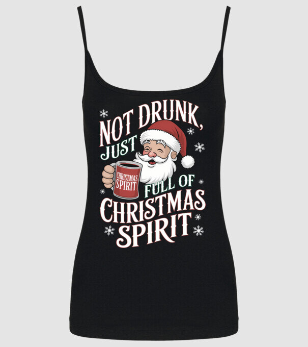 Christmas Spirit Santa model negru pe tricou