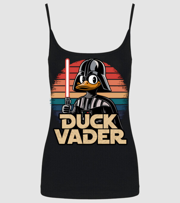 Duck Vader model negru pe tricou