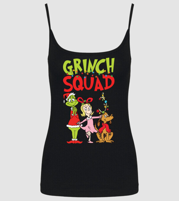 Grinch Squad model negru pe tricou