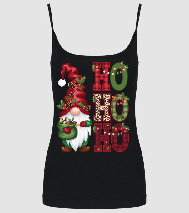 HOHOHO Gnome model negru pe tricou