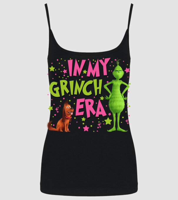 In my Grinch era model negru pe tricou