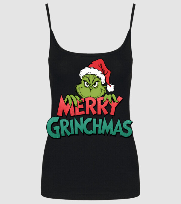 Merry Grinchmas model negru pe tricou