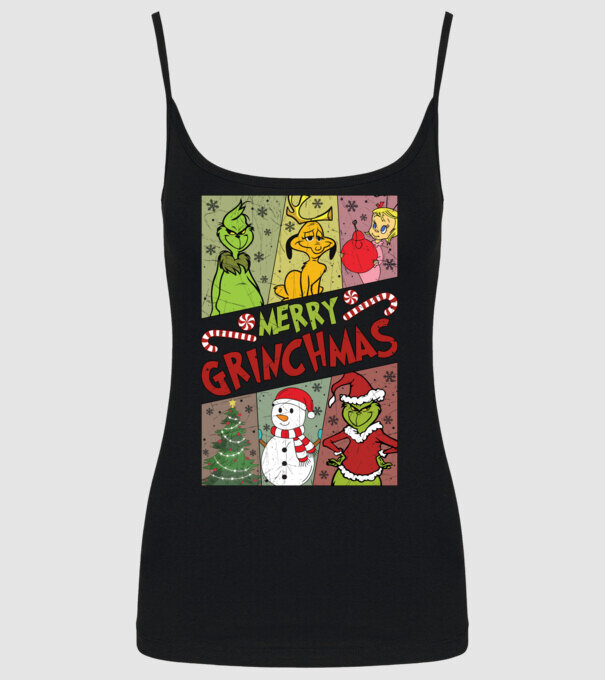 Merry Grinchmas - Grinch model negru pe tricou