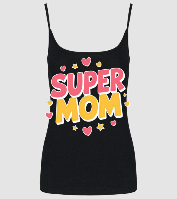 Super Mom Negru model negru pe tricou