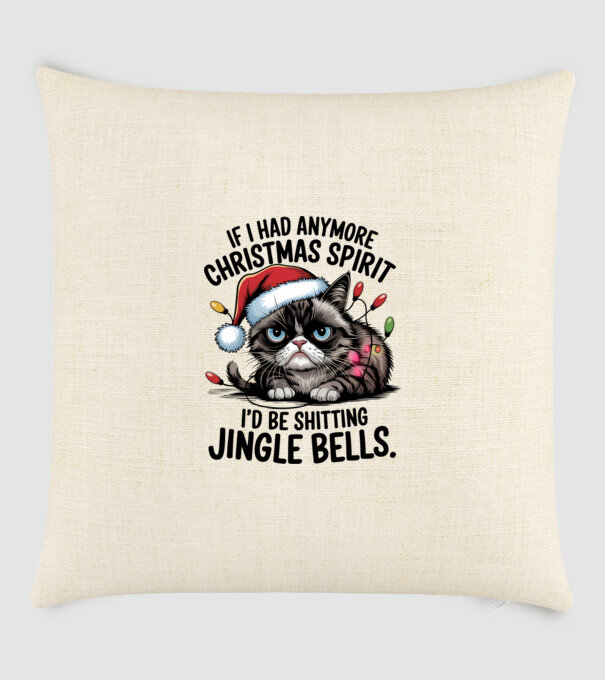 Christmas Spirit Grumpy Cat Alb model nisipiu pe tricou
