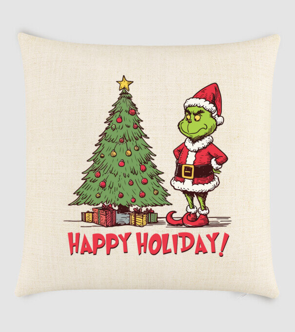 Happy Holiday Grinch model nisipiu pe tricou