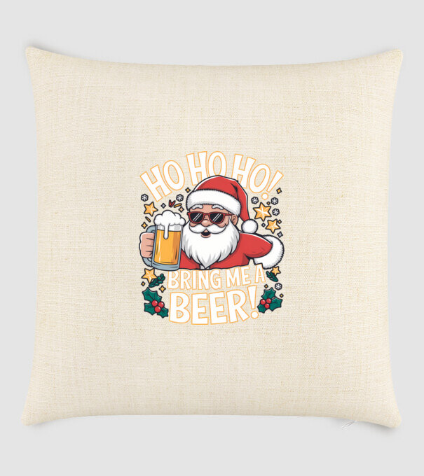 HO HO HO bring me a BEER santa Negru model nisipiu pe tricou