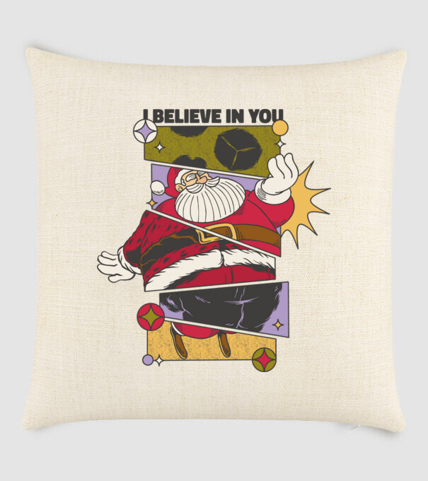 I believe in you Santa model nisipiu pe tricou